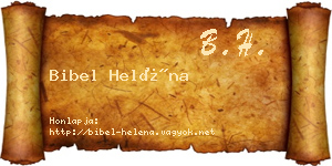 Bibel Heléna névjegykártya